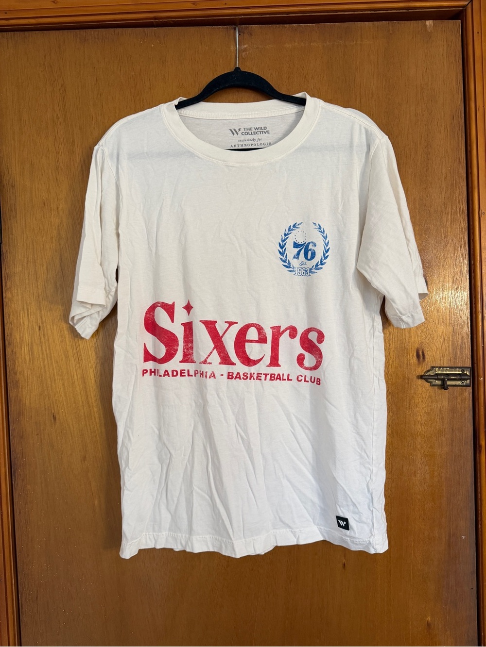 Anthropologie Sixers White Graphic Tee